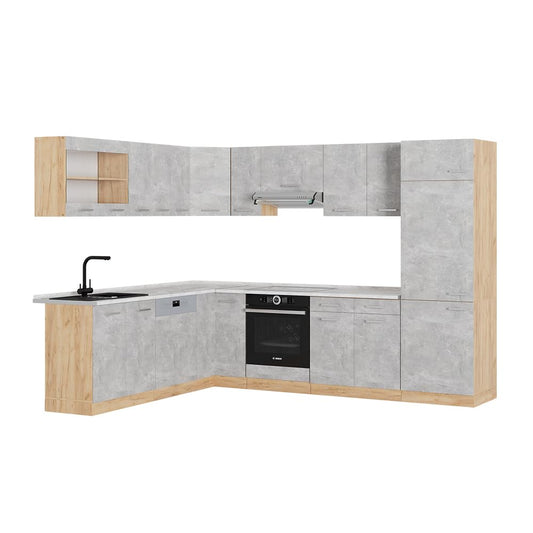 Vicco Goldkraft Kitchen Unit R-Line Corner 287 x 277 cm