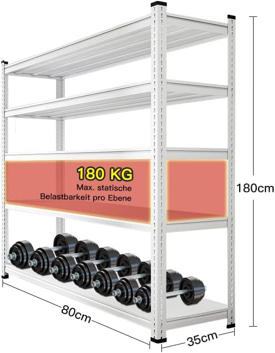 Metal Shelf, Outdoor Pumpkin Hole (Outer Hole) (White, 80 x 35 x 180 x 5)