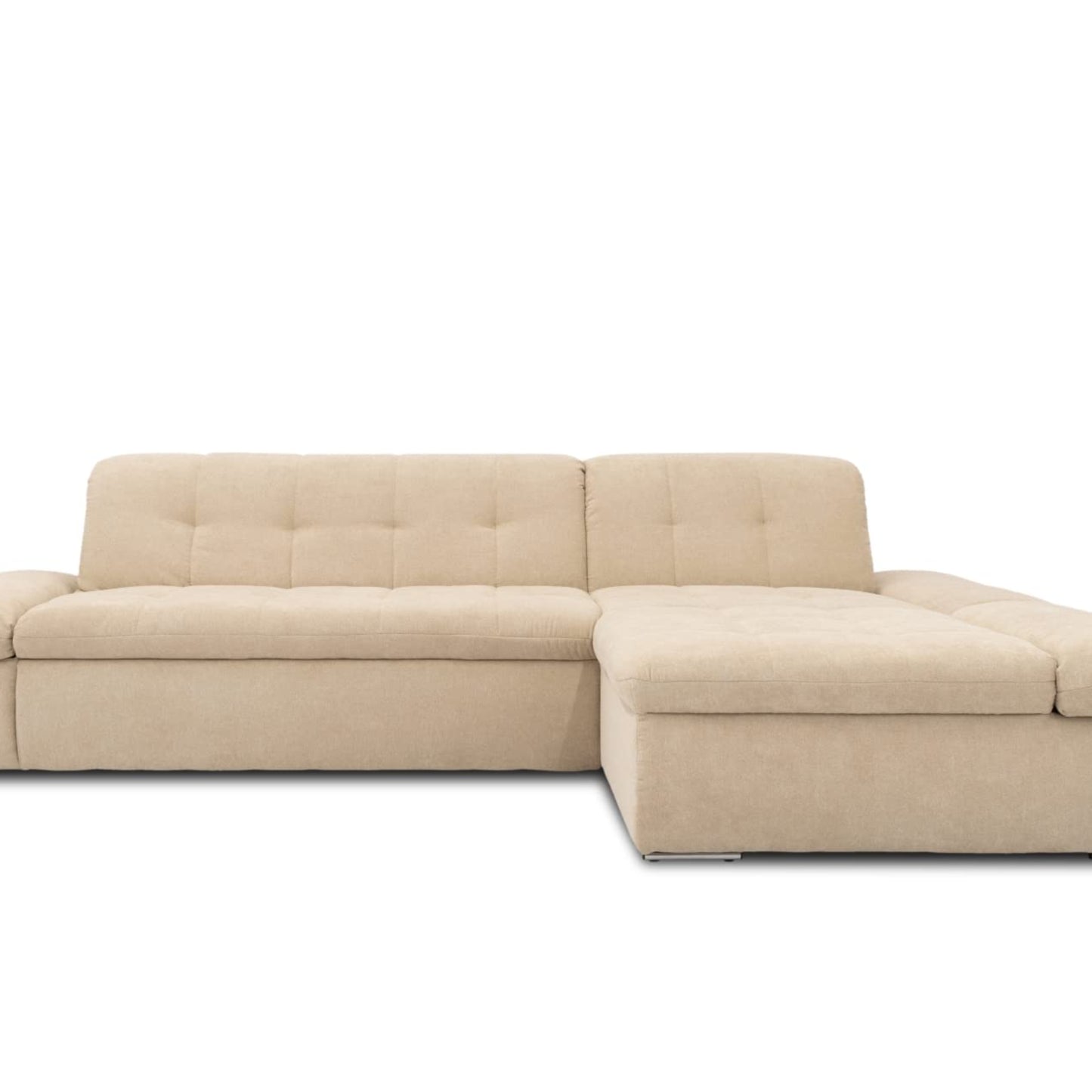 DOMO. collection Moric Corner Sofa, L-Shaped, Corner Sofa, L-shaped, 300 x 172 x 80 cm (W x D x H), Beige