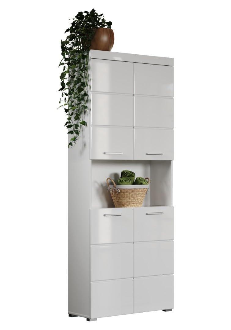 trendteam smart living Amanda Bathroom Cabinet, 73 x 132 x 31 cm, Kopus with Drawers and Lots of Storage Space