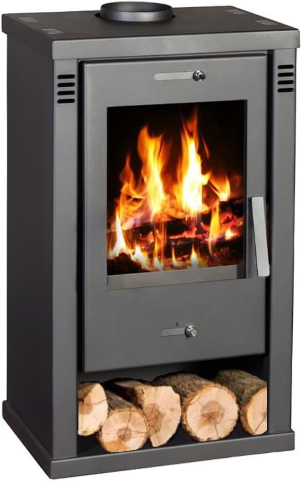 BALKAN ENERGY Talon Wood Stove 7 kW Wood Stove with Wood Compartment Recess