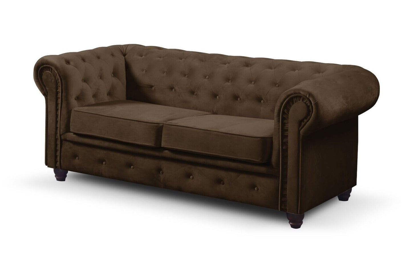 Easy4You Chesterfield Black Set 3-Seater + 2-Seater Sofa Sofas for Living Room Sofa Sets with Wooden Feet Set Sofas & Couches