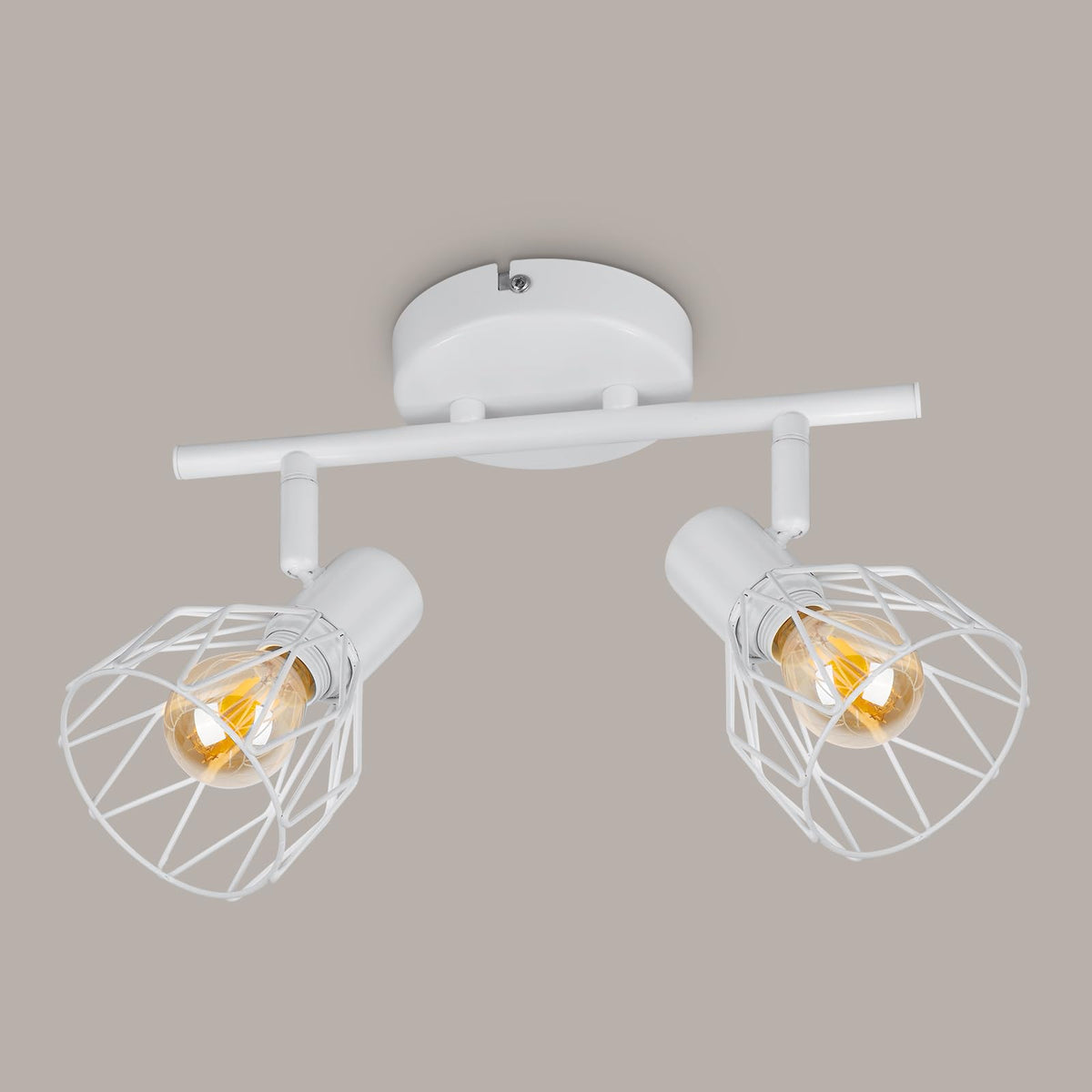 Kimjo 6-Bulb LED Ceiling Spotlight, Swivelling E14 Ceiling Spotlight, Black 6-Bulb Ceiling Light For Living Room, LED Kitchen Ceiling Light, Without Bulbs