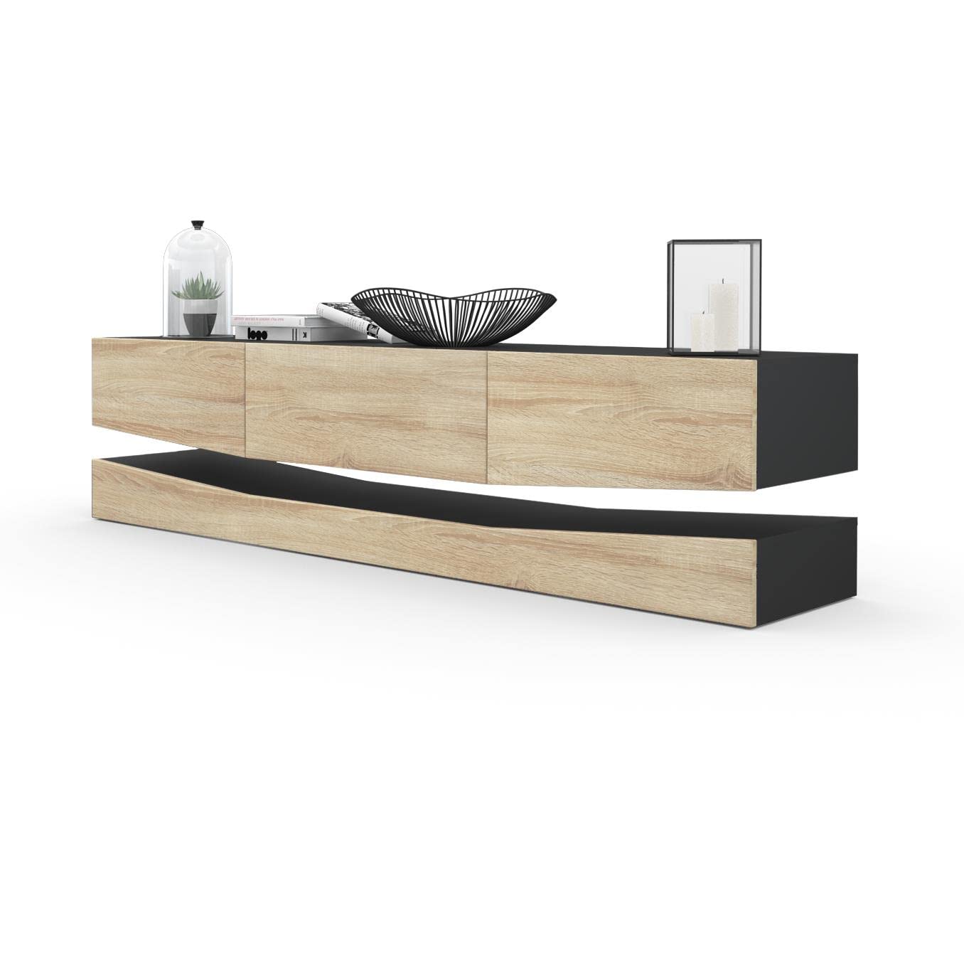 Vladon City, TV Board, Black