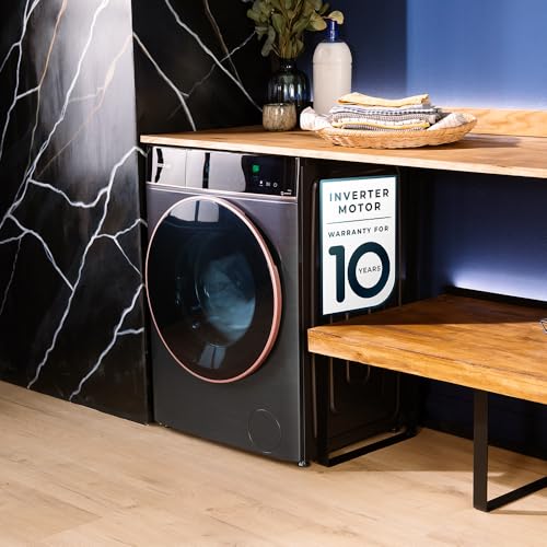 Cecotec Washing Machine 10 kg Front Loader Bolero Dress Code 10950 Car Socket Inverter 3D Steel A. 1400 rpm, Matrix Display 9.2 Inches, 16 Prog, Low Consumption, Inverter Plus Motor, Auto Dosage,