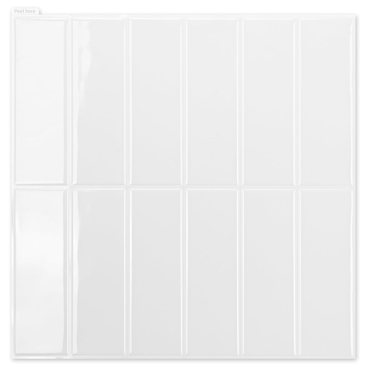 Art3d Tile Stickers, Adhesive Tiles, Tile Film, Green Wall Sticker, Metro Tile Decoration, Self-Adhesive Wall Tiles, RV, Kitchen, Bathroom, 10 Sheets (30.5 x 30.5 cm)