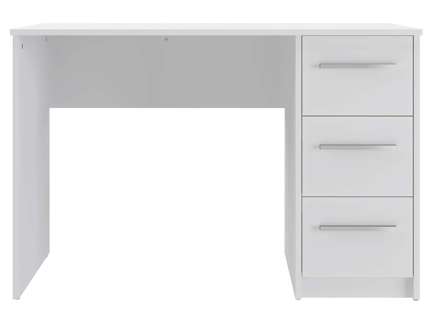 Amazon brand - Movian Idro modern desk, computer desk with 3 drawers, 56 x 110 x 73.5, white