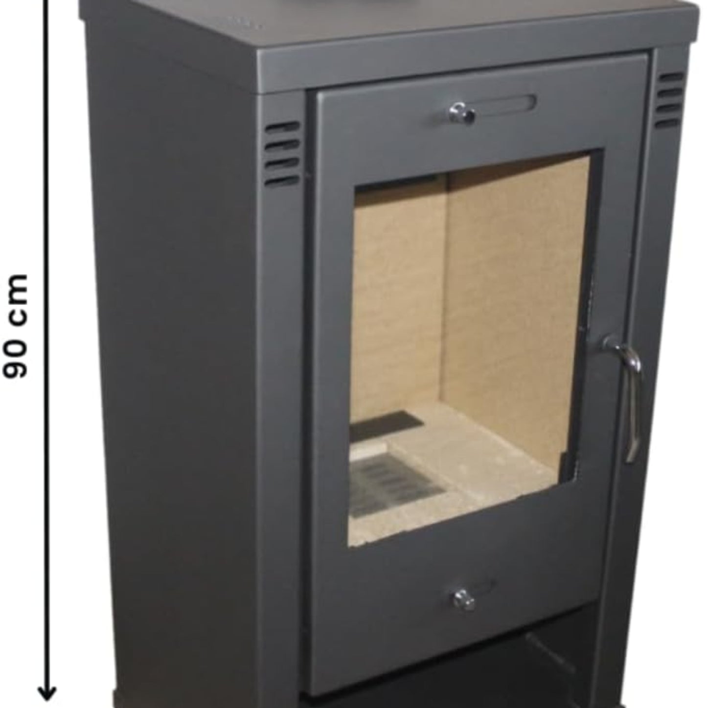 BALKAN ENERGY Talon Wood Stove 7 kW Wood Stove with Wood Compartment Recess
