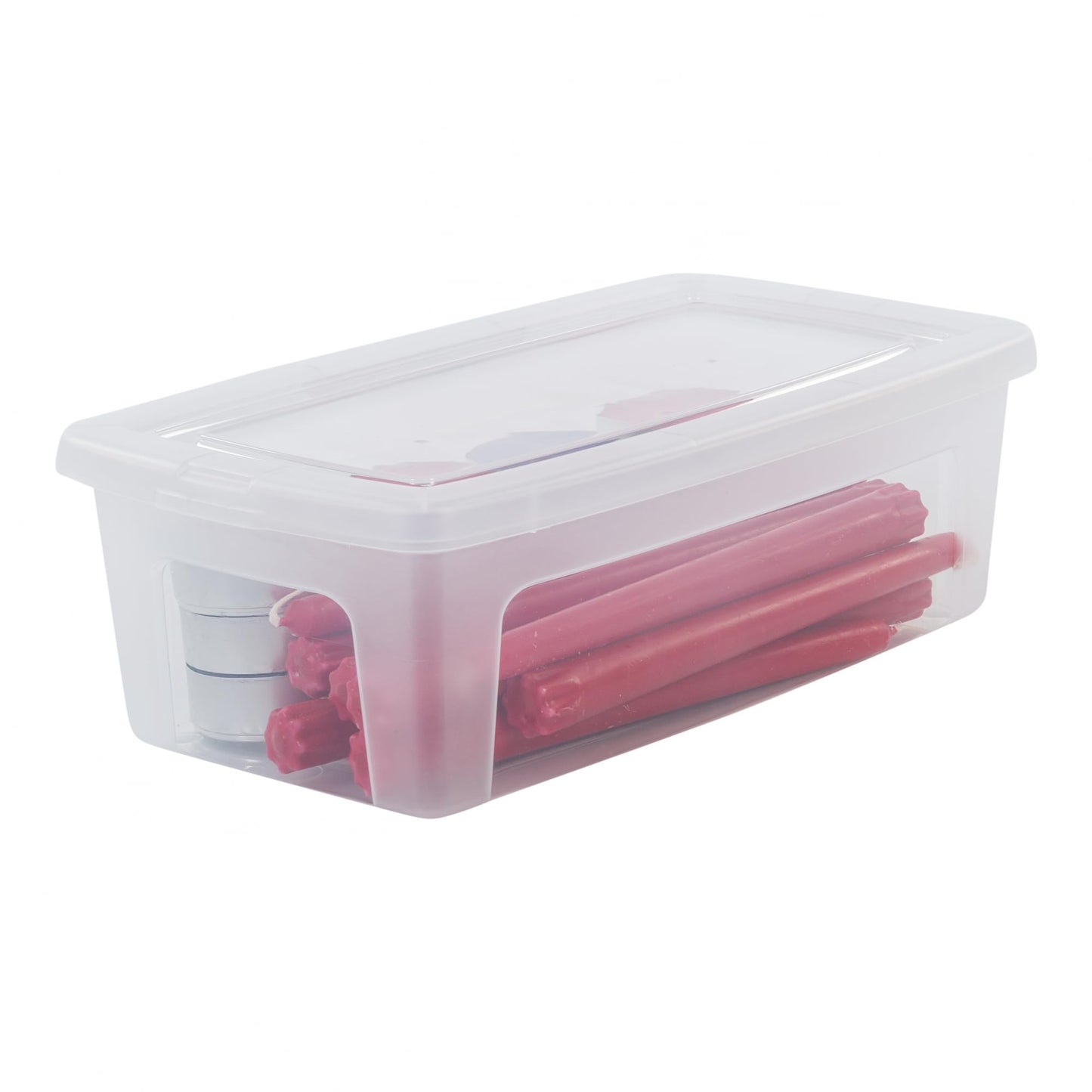 Iris Ohyama, Set of 14 5 Litre Clear Stackable Storage Boxes Living Room Bedroom - Modular Clear Box MCB-5 - Transparent