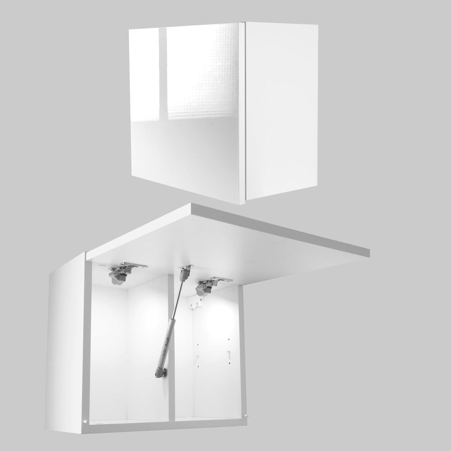 Laura Bathroom Cabinet Bathroom Furniture Folding Bathroom Wall Cabinet Telescopic Opening Matt White Dimensions 39 x 120 x 23 cm