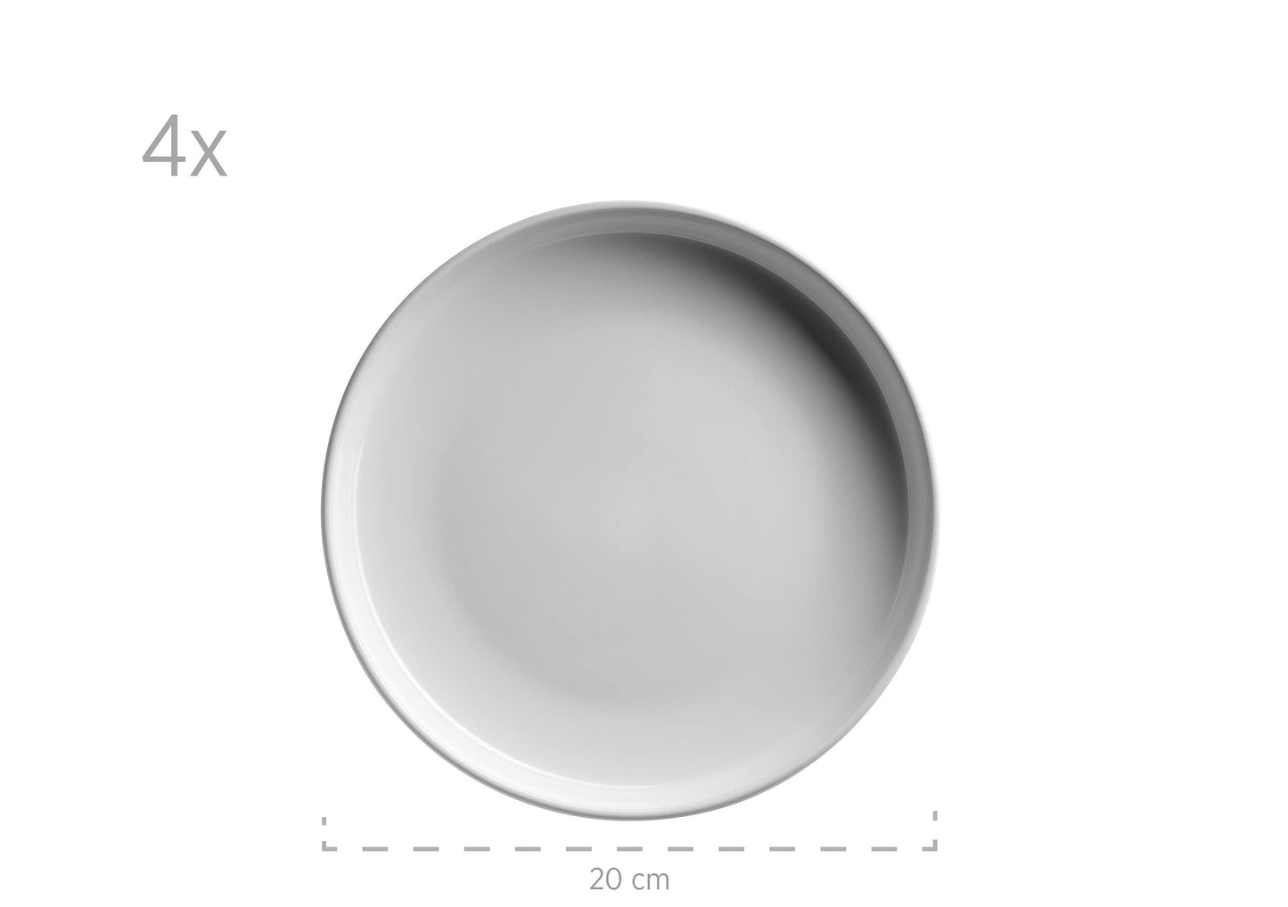 MÄSER 934005 Alenia Series Crockery Set for 4 People in Modern Scandinavian Design, 16-Piece Ceramic Crockery Set in Pink, Stoneware