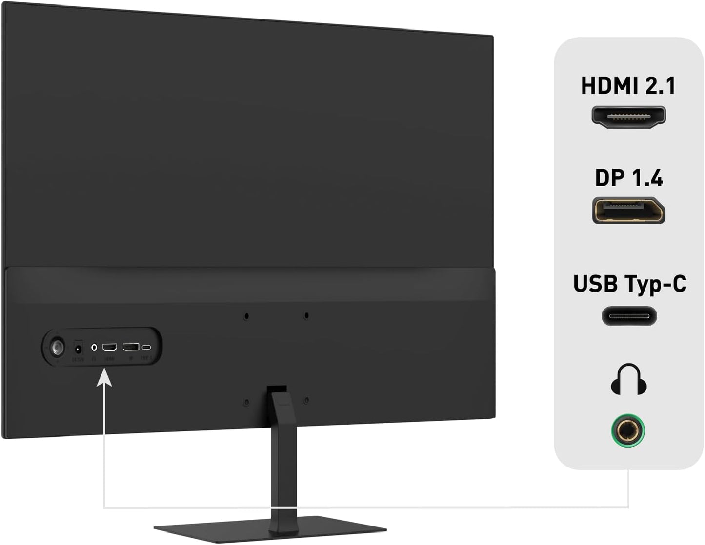 ODYS i27-Q-180-27 Inch Gaming Monitor (69 cm Screen, WQHD, 2,560 x 1,440 Pixels, 180 Hz, 1ms Response Time (MPRT), Fast IPS Panel, 120% sRGB, FreeSync, 2x HDMI, 2x Display Port)