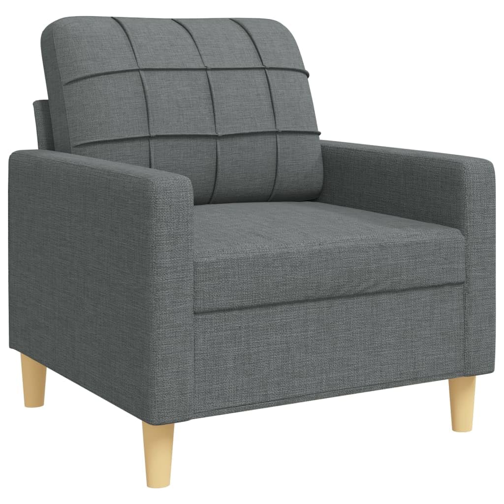 IKAYAA Sofa Set Dark Grey