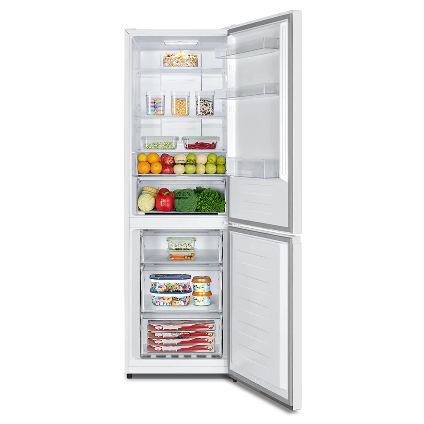 Gorenje N 619EAW4 Fridge-Freezer Combination, LED Display, 186 cm, 300 L, NoFrostPlus, Vegetable Compartment with Moisture Control, FastFreeze, White