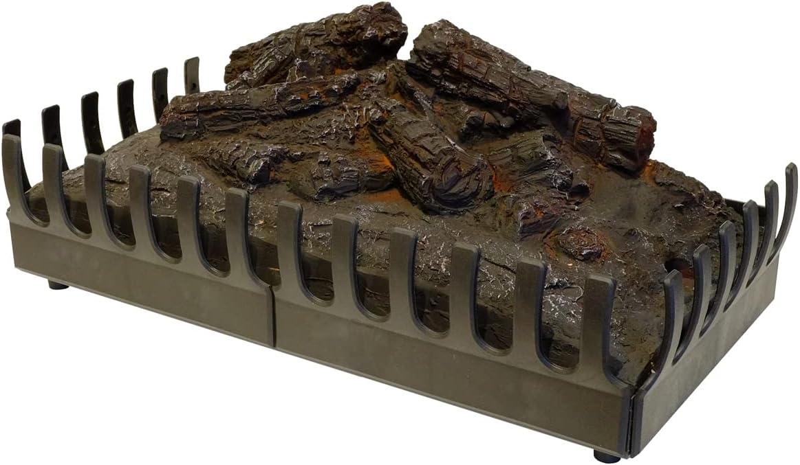 Chemin'Arte 094 Hearth with Reddening Logs for Electric Fireplace