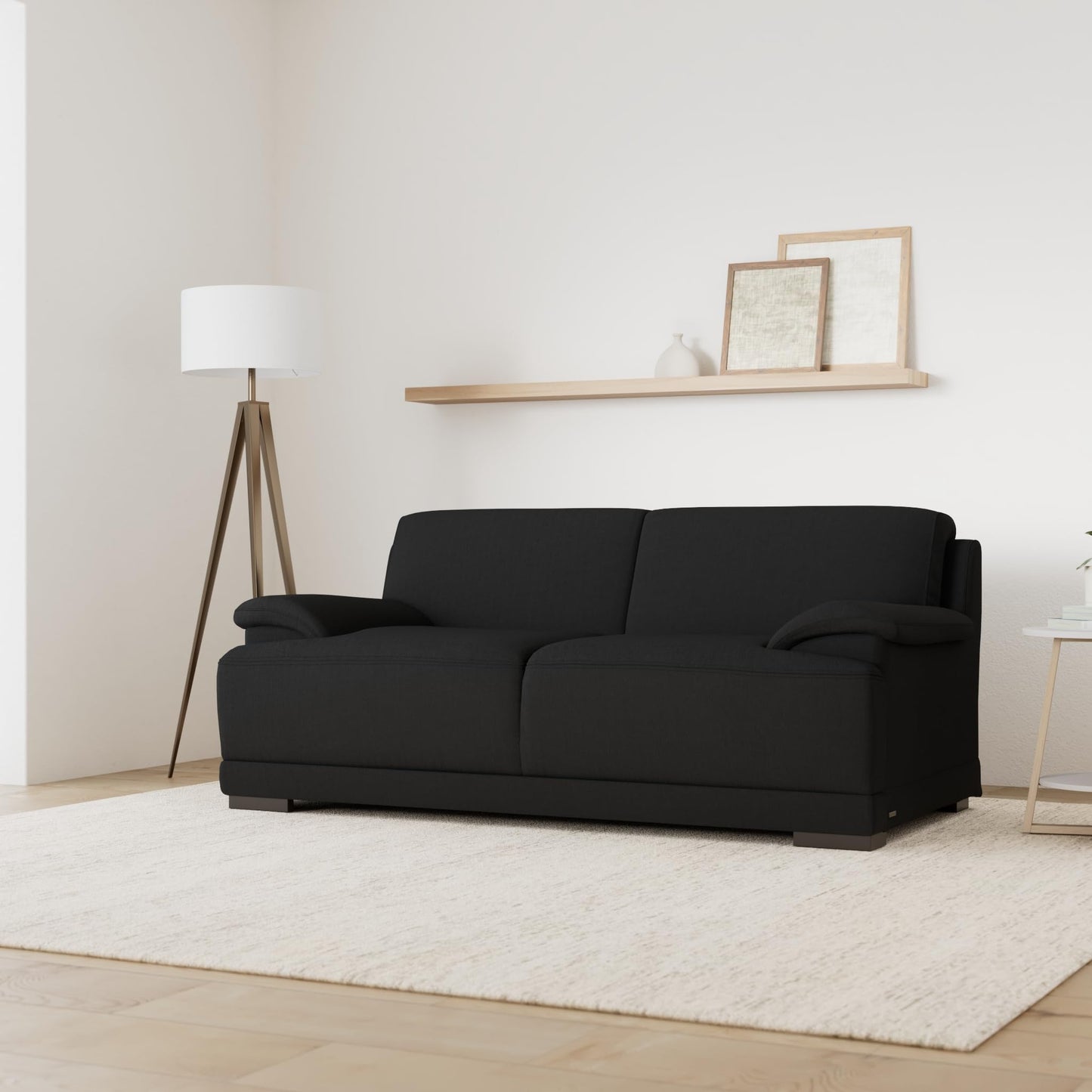 DOMO. collection Sofa Telos, 3-Sitzer Boxspringsofa, 3er Sofa mit Boxspringfederung, zeitlose Couch mit breiten Armlehnen, Polstergarnitur 218 x 96 x 80 cm (BxTxH), beige (hell)