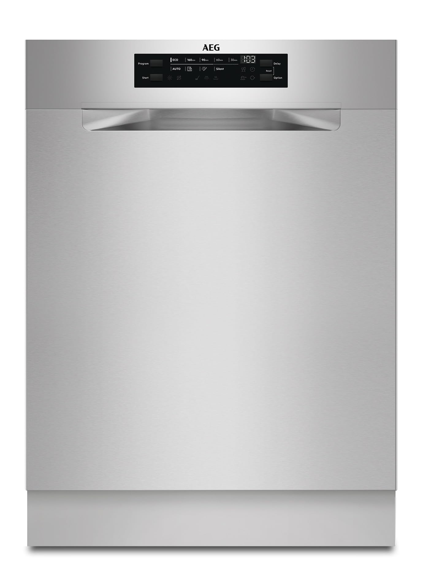 AEG Fully Integrated Dishwasher 60 cm, Dishwasher Series 5000: AirDry, No Drying, Energy Class B, Cutlery Drawer, Personalised Time Control, 44 dB, Water Stop, 14 MG, FSE7572AP