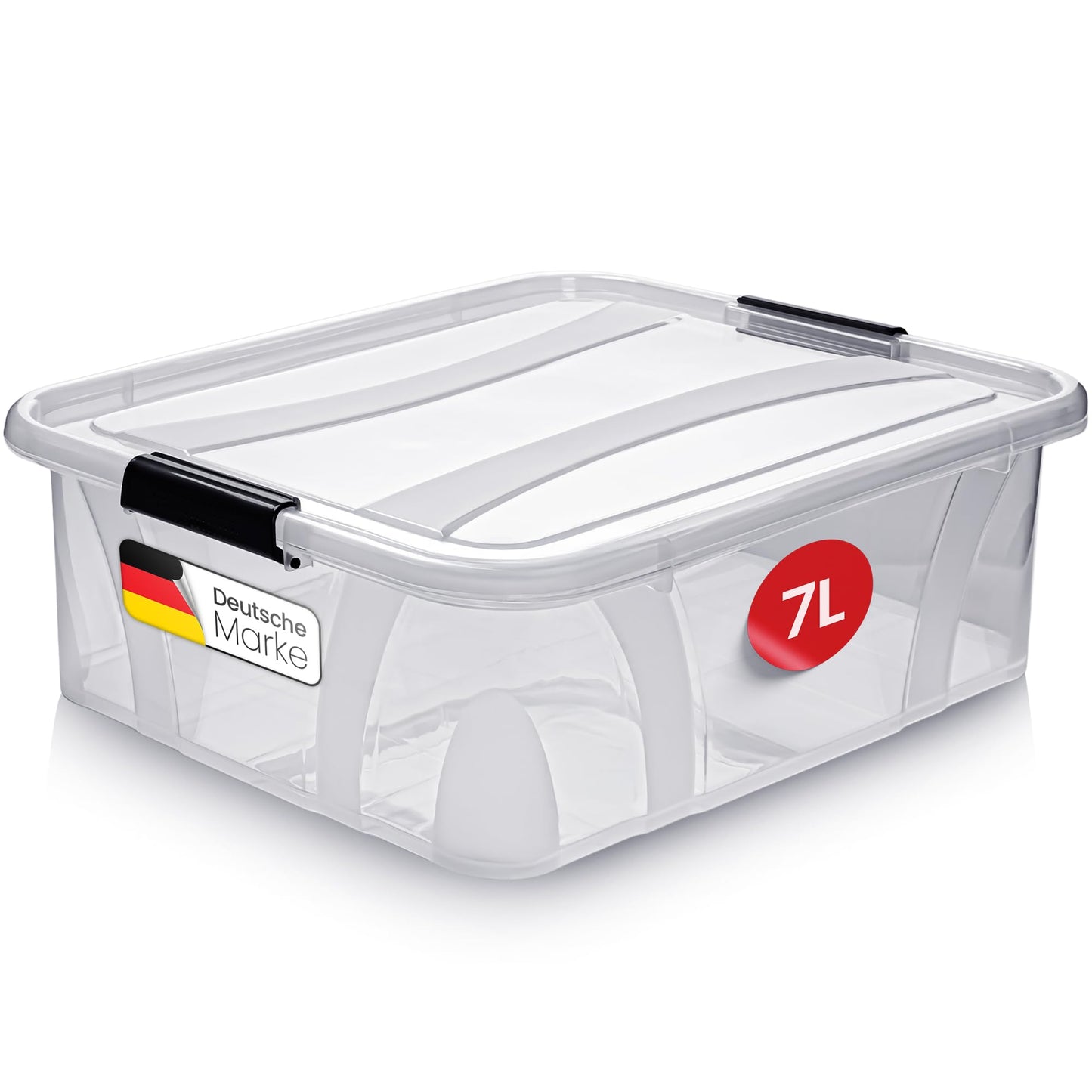 KONZEPT Storage Box with Lid 32L BPA Free Heavy Duty Locking Clips