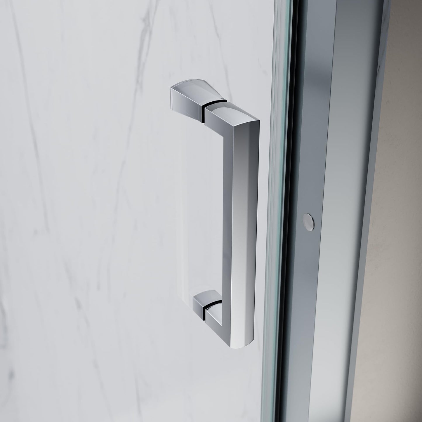 SONNI Sliding Shower Door 120 cm Shower Enclosure Glass Sliding Door Height 185 cm Clear Glass Shower Screen Shower Cubicle