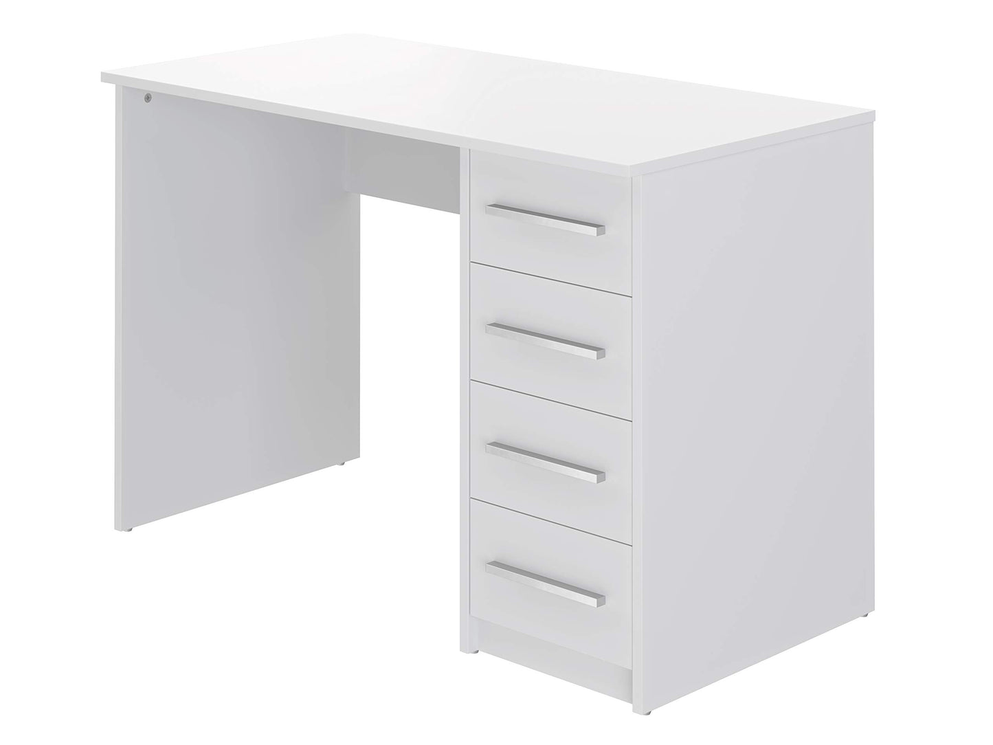 Amazon brand - Movian Idro modern desk, computer desk with 3 drawers, 56 x 110 x 73.5, white