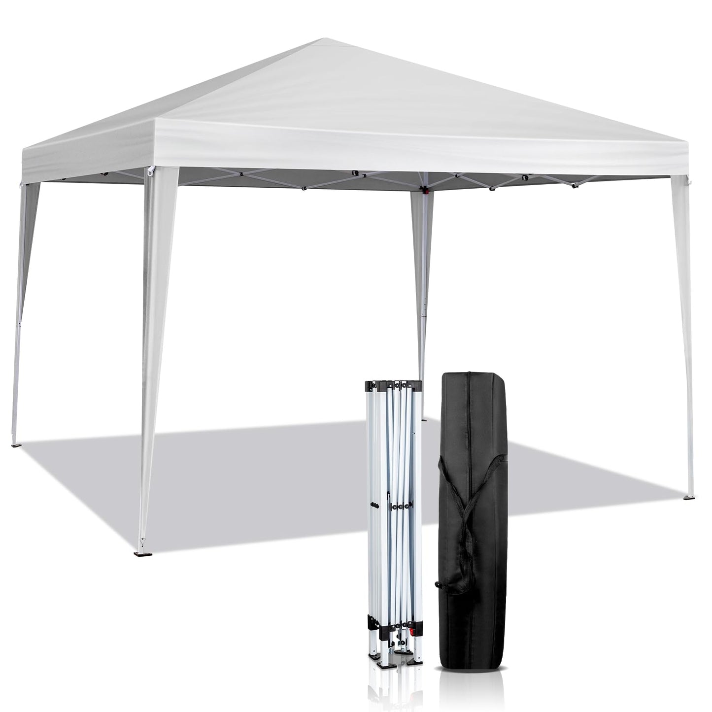 Gazebo 3 x 6 m, Folding Gazebo, Waterproof, Stable, Winterproof, UV Protection 50+, 420D Oxford, Foldable Height Adjustable, Party Tent, Garden Tent, for Garden, Camping, Outdoor, Black, 6