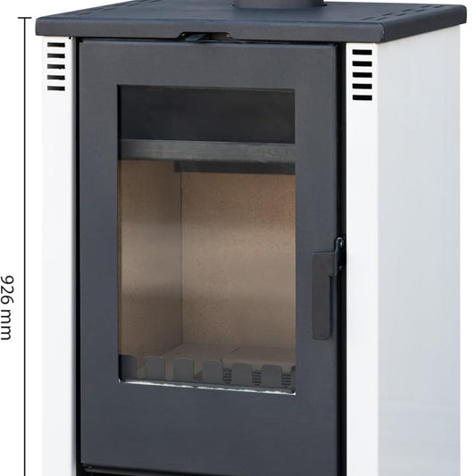 ALAZ K10M Fireplace Wood Stove White 10 kW Fireplace Heating Stove Permanent Burning Stove Wood Stove Fireplace Wood Stove Fireplace Fireplace Wood