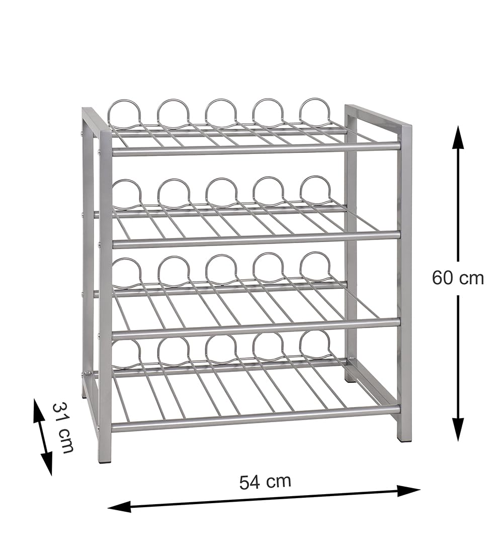 HAKU Furniture Bottle Rack, 72 x 34 x 22 cm, Aluminium