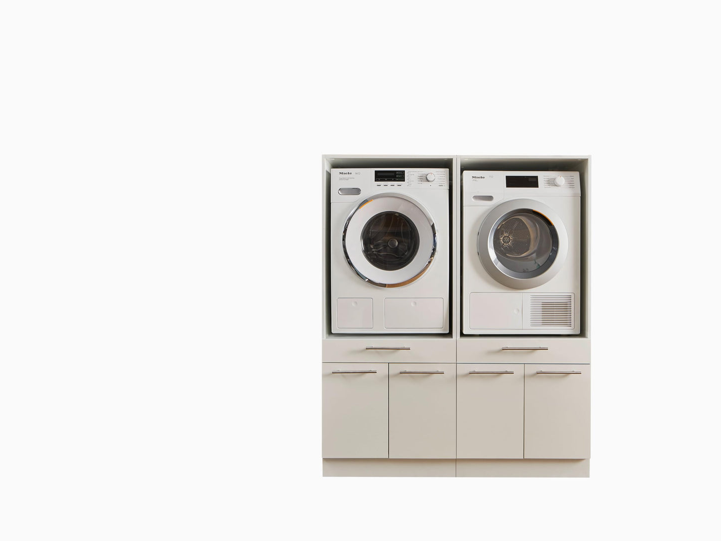 LAUNDREEZY Cabinet Attachment for Washing Machine Cabinet, White, Attachment Cabinet for Additional Storage Space in the Laundry Room, 50 x 38 x 67.5 cm (W x H x D)