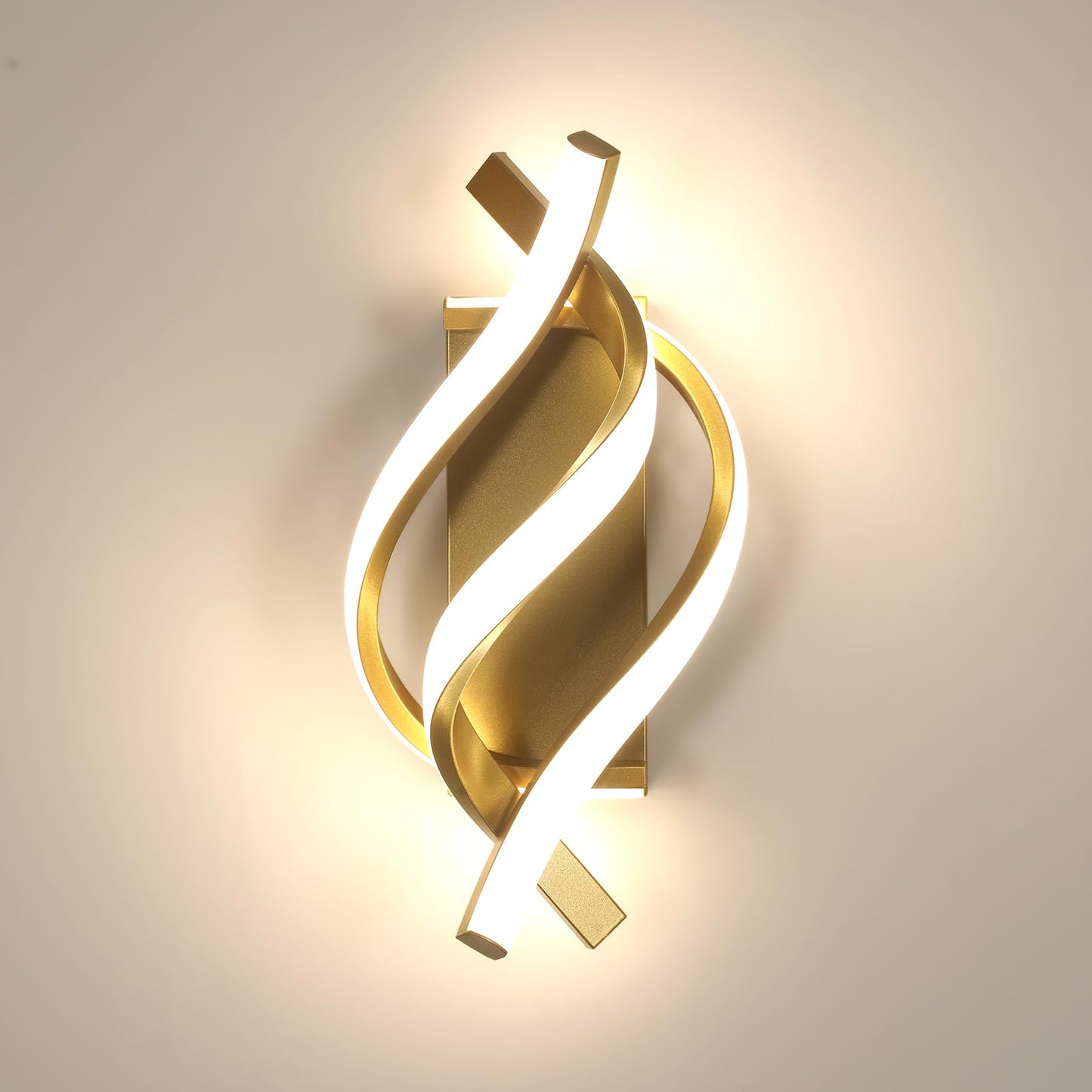 Comely Aluminium LED Wall Light Indoor Gold 22 W 2500 LM Modern Wall Light LED Wall Lighting Neutral Light 4500 K for Living Room Bedroom Hallway