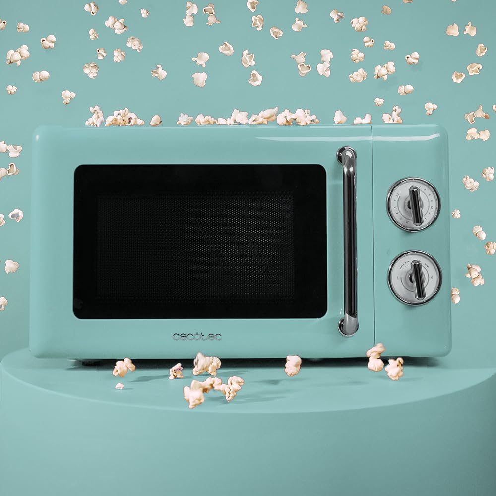 Cecotec Proclean 5110 20L Retro Beige 700W 5 Level Digital Microwave with Grill - 60 Minutes Timer - 8 Programmes and Defrost Mode - Vintage Beige