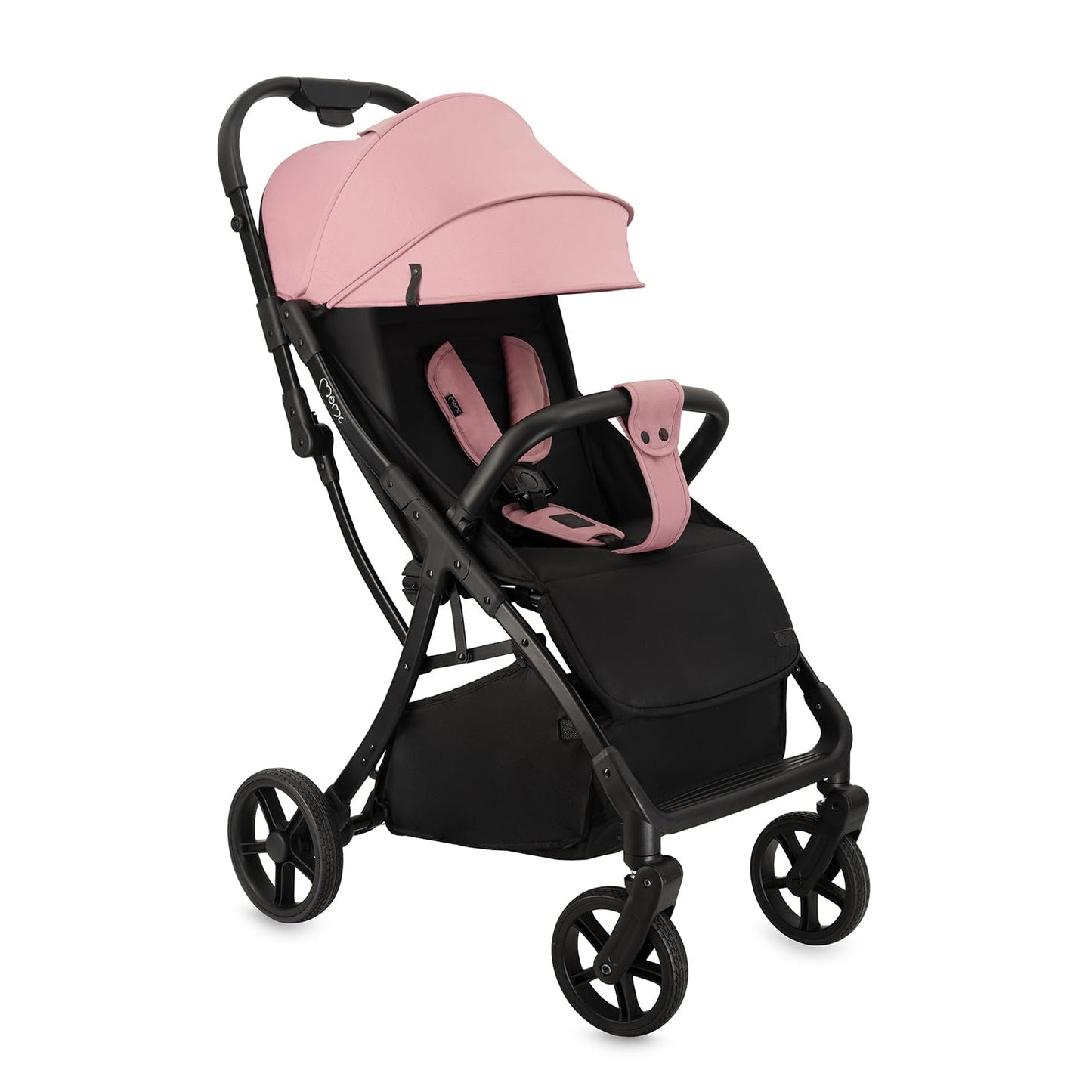 MoMi Paola Children's Buggy with Automatic Folding System, up to 22 kg Body Weight, 5-Point Safety Belt, Shopping Basket up to 2 kg, All 4 Wheels with Shock Absorption, Holder for a Drinking Bottle