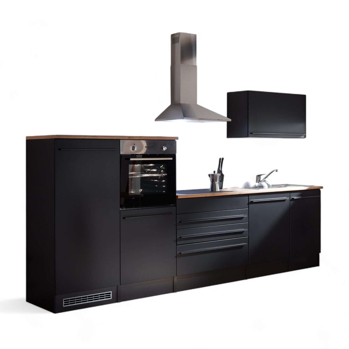 Jazz 84-129-18 Kitchen Unit without Appliances Approx. 320 x 200 x 60 cm Black