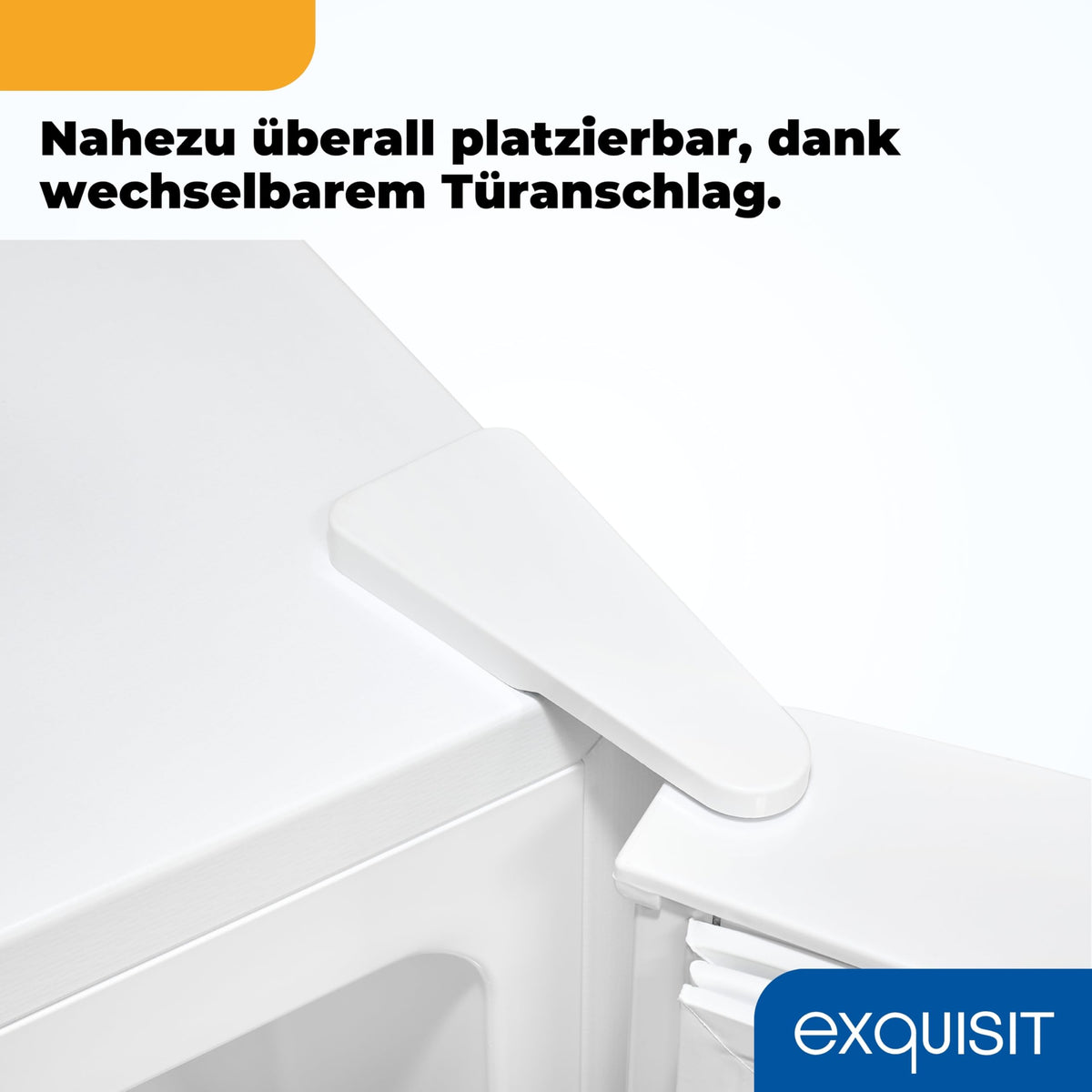 Exquisit KGC590-30-E-040E Fridge Freezer, 85 Litres, Fridge Freezer, 4-Star Freezer, LED Lighting, Compact, Small, White