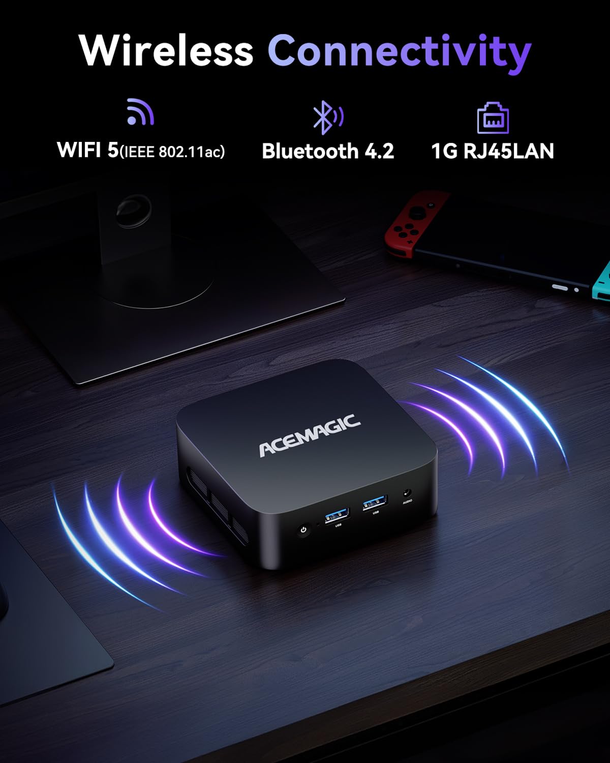 ACEMAGICIAN Alder Lake N95 Mini PC 3.4GHz 16GB DDR4 RAM 512GB M.2 SSD Micro Desktop Computer, 4K UHD HDMI+DP, Dual Band WiFi/BT4.2/Gigabit Ethernet for Business, Home Theater, W11 Pro