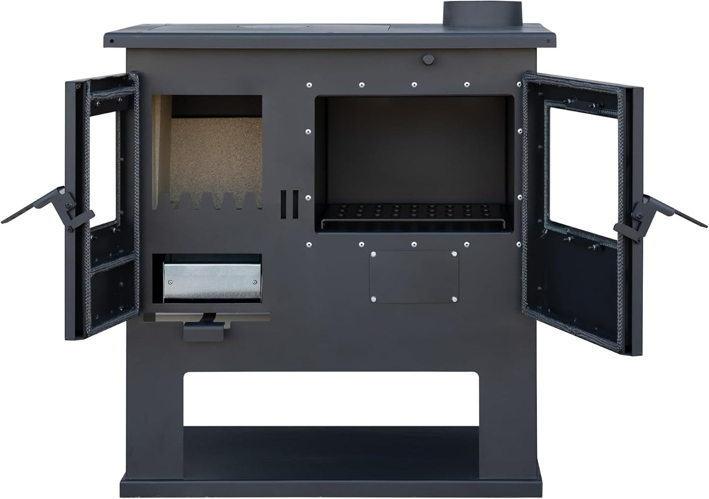 ALAZ Mouse GP8M Fireplace Wood Stove Black 9 kW, Fireplace with Baking Compartment, Fireplace Wood Burning Stove, Fireplace Wood Stove, Fireplace Wood