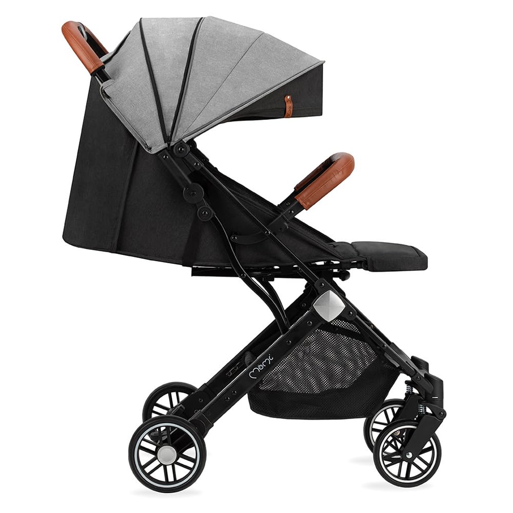 MOMI ESTELLE Kinderwagen für Kinder ab 6 Monat bis zu max. Körpergewicht von 15 kg, H105 x B51 x T75 cm, klappbar auf die Maße H65 x B51 x T21 cm, Gewicht 7,5 kg, 5-Punkt-Sicherheitsgurt