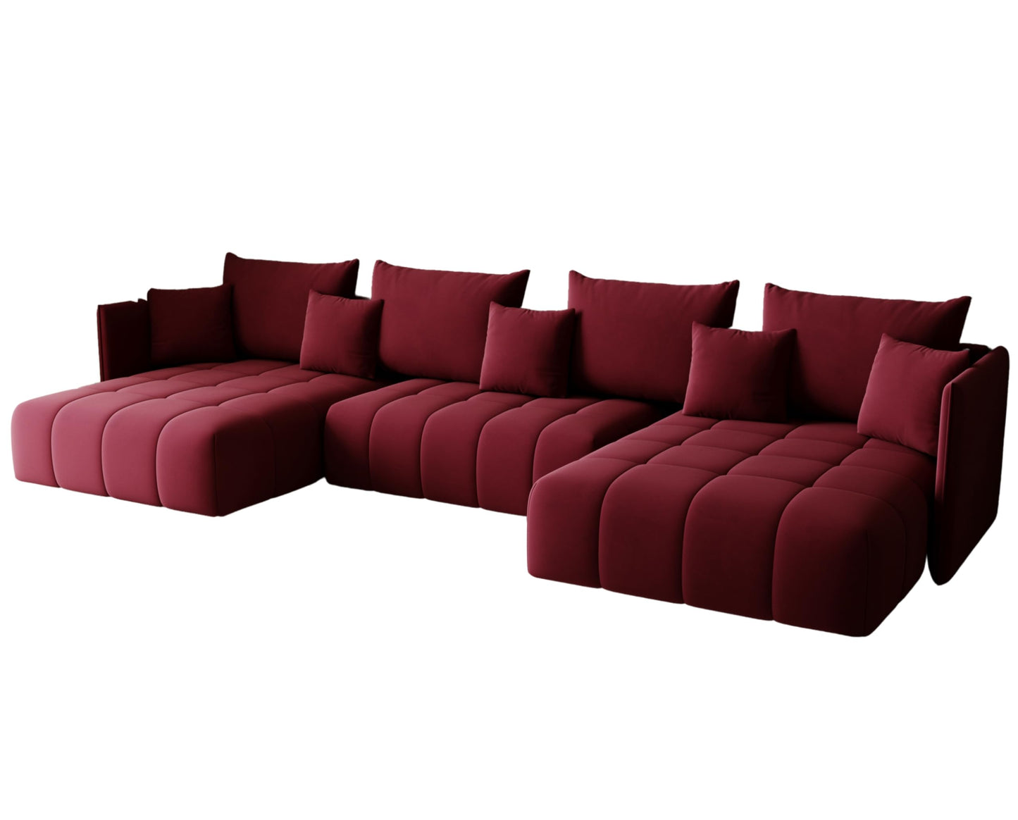 U-Shape Corner Sofa Gona U with Sleep Function - Large Sofa Bed 346 × 188 cm - Sofa with Bed Box - T30 Foam - Automatic Folding Function, Easily Extendable - Monolith 97 (Graphite)