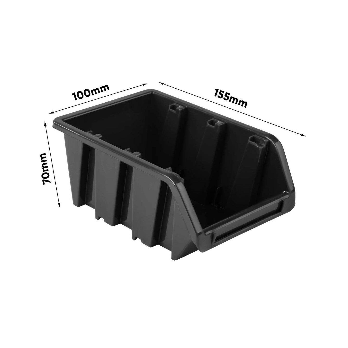 PAFEN Tool Wall Storage System 2308 x 780 mm - Set Tool Holders and 84 Pieces Black Stacking Boxes - Wall Shelf Workshop Shelf Perforated Wall Pour Rack Display Storage Boxes