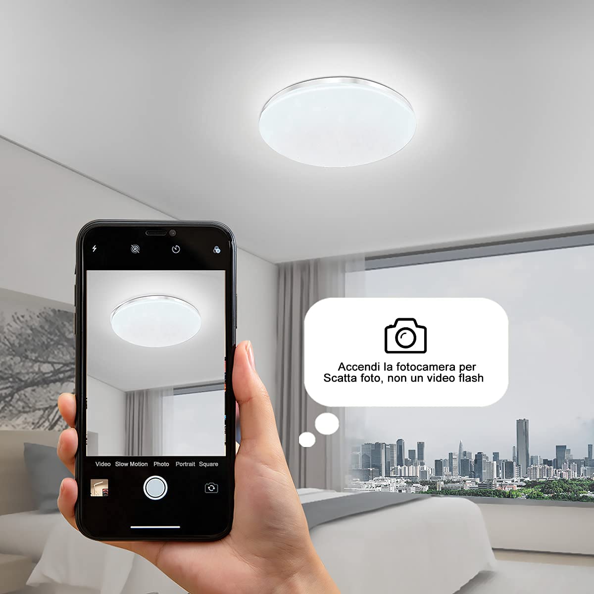 EXTRASTAR Ceiling Light 24 W LED Ceiling Light 35 cm Ultra Thin Modern 6500 K Cool White 1900 LM Ceiling Lighting, Diamond Stripe UFO Panel, Ceiling Light is Suitable for Living Room, Kitchen,