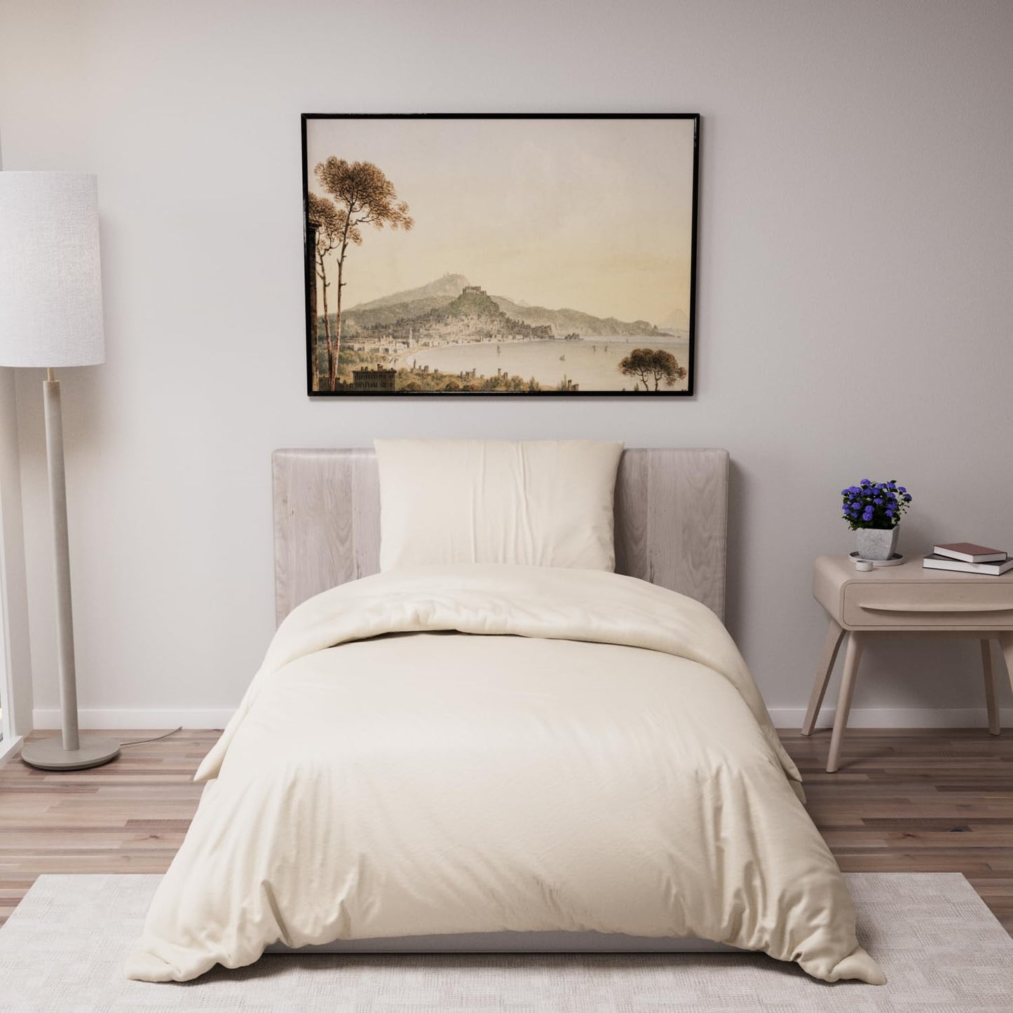 Dreamzie - Bed Linen 155 x 220 cm Set Green - Duvet Cover with 2 Pillowcases 80 x 80 cm - Soft and Easy Care Microfibre - Oeko-Tex