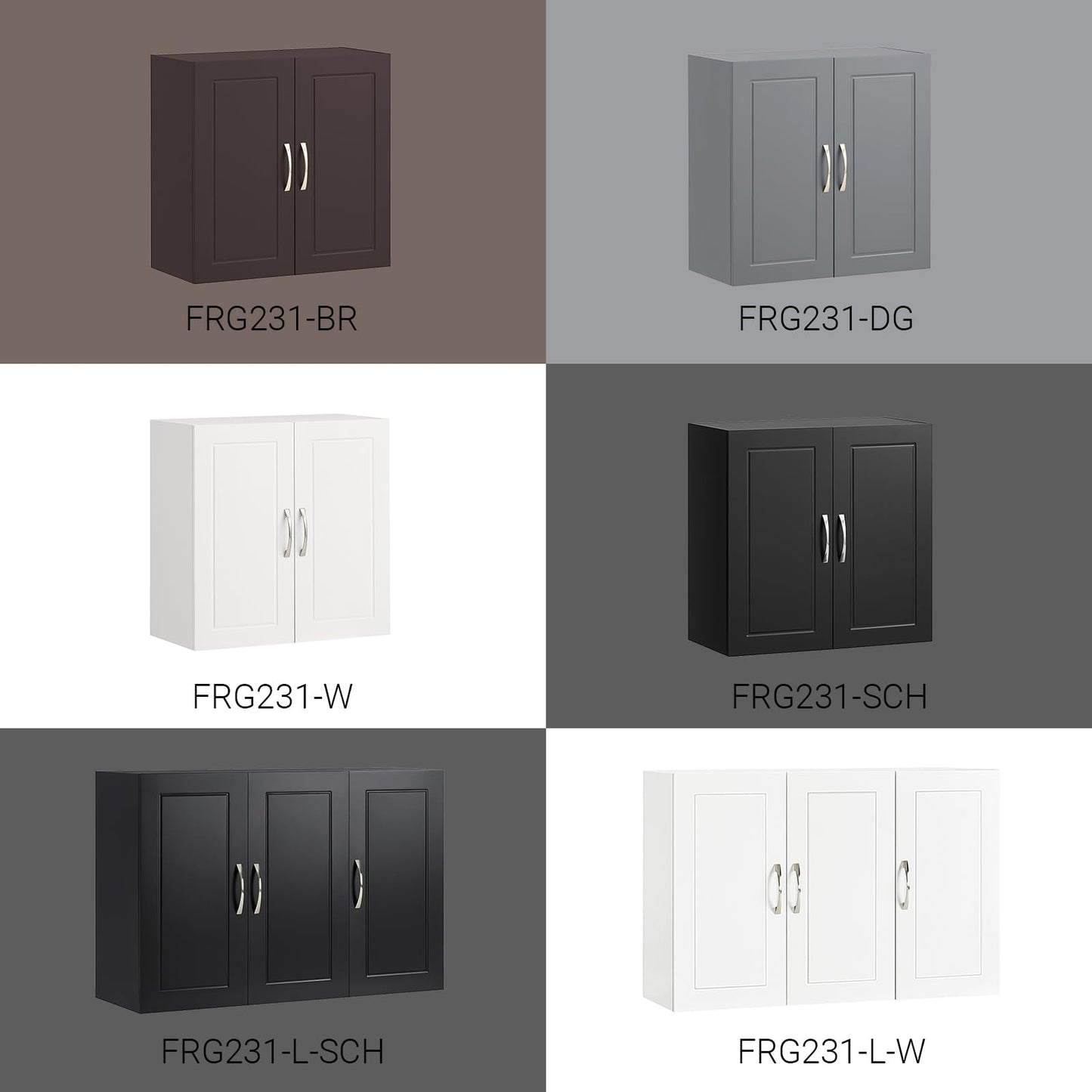 SoBuy® FRG231-W Wall Cupboard with Two Doors Bathroom Cupboard Kitchen Cabinet Medicine Cabinet White WHT Approx. 60 x 60 x 30 cm.