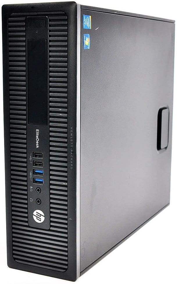 HP EliteDesk 800 G1 SFF Desktop Computer PC, Intel Core i5-4570, 16 GB RAM, 512 GB SSD, US Tastatur, WiFi, Bluetooth, Windows 11 Pro (Generalüberholt)