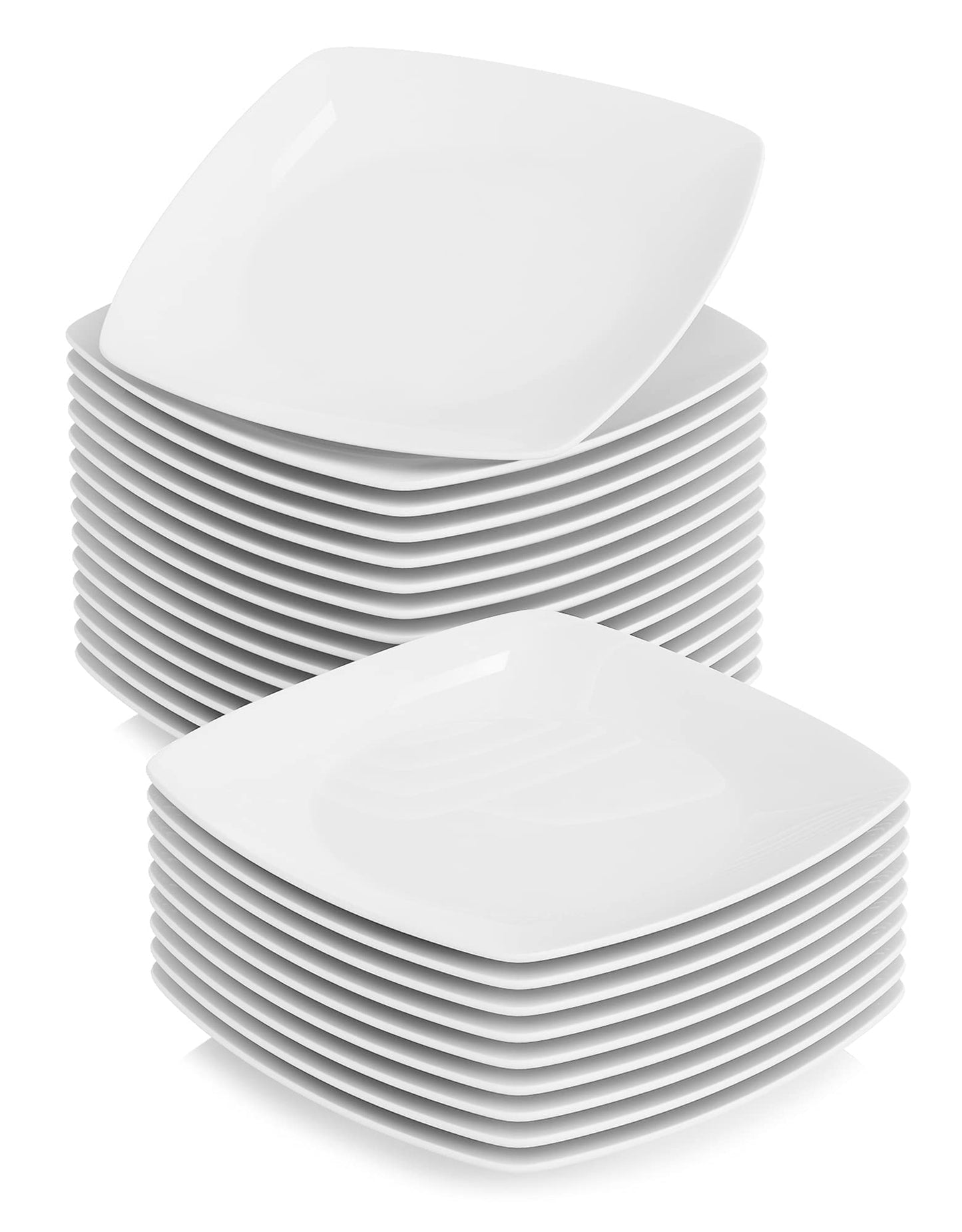 MALACASA, Serie Julia, Geschirrset 12 Personen, 60 Teilig Porzellan Geschirr Set,Kombiservice Tafelservice mit Speiseteller, Dessertteller, Suppenteller, Kaffeetassen, Untertassen je 12 Stück