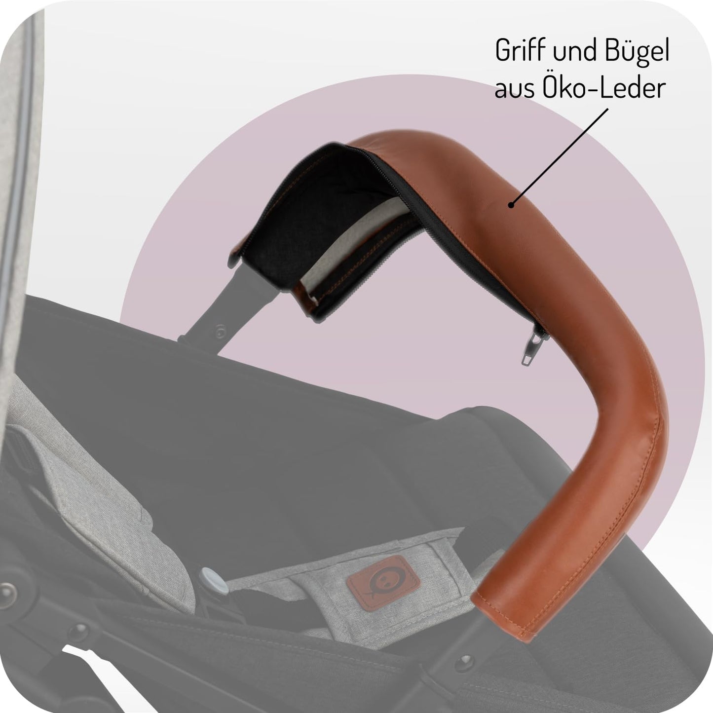 MOMI ESTELLE Kinderwagen für Kinder ab 6 Monat bis zu max. Körpergewicht von 15 kg, H105 x B51 x T75 cm, klappbar auf die Maße H65 x B51 x T21 cm, Gewicht 7,5 kg, 5-Punkt-Sicherheitsgurt