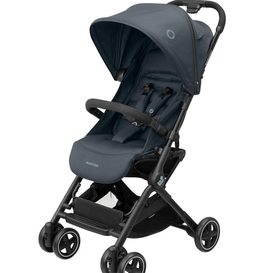Maxi-Cosi Lara2 Baby Pram 0-4 Years 0-22kg Featherlight Compact Pushchair 3 Reclining Positions Flat Reclining Position Small Folding Shoulder Strap Essential Graphite