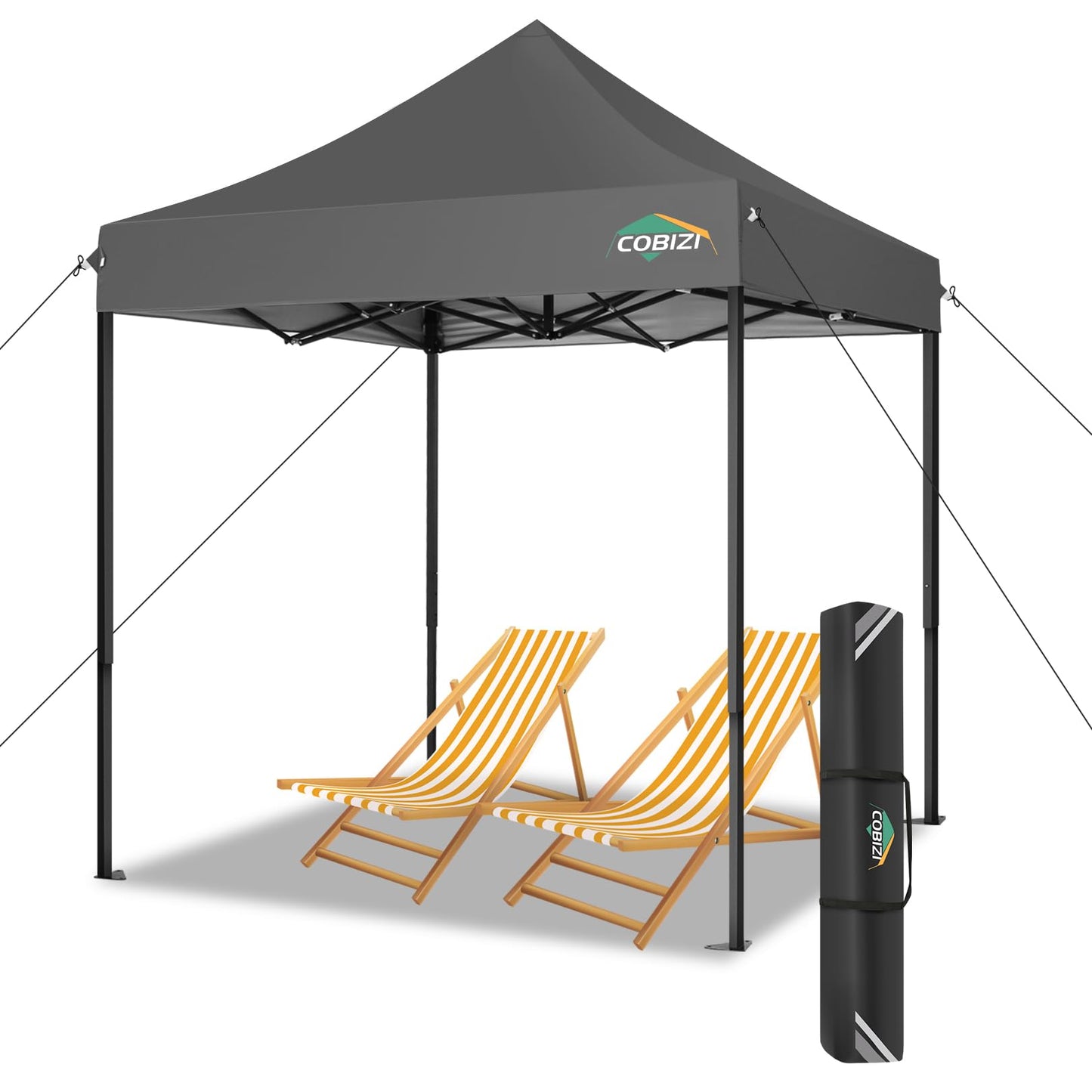 COBIZI Pavillon Faltpavillon 3x3 wasserdicht stabil Winterfest,Outdoor faltbar partyzelt，gartenpavillon mit 4 Seitenteilen und 4 Sandsack und Laufradtasche, Schwarz