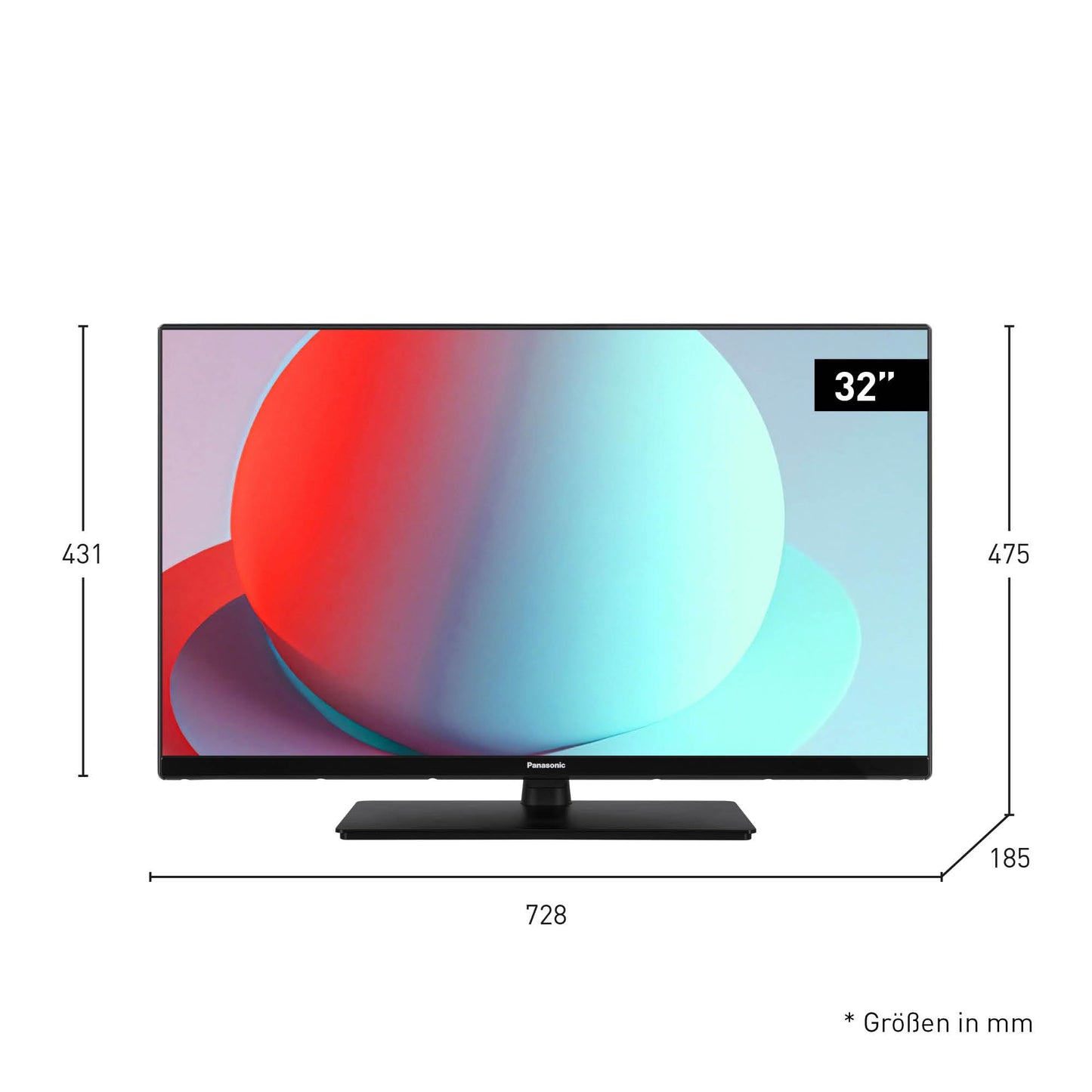 Panasonic TS-32N30AEZ, N30 Series 32 Inch HD LED TV, 2024, USB Media Player, High Contrast, HD Triple Tuner, HDMI, Wall Mounting Option, Thin Frame, for An Exceptional Visual Experience