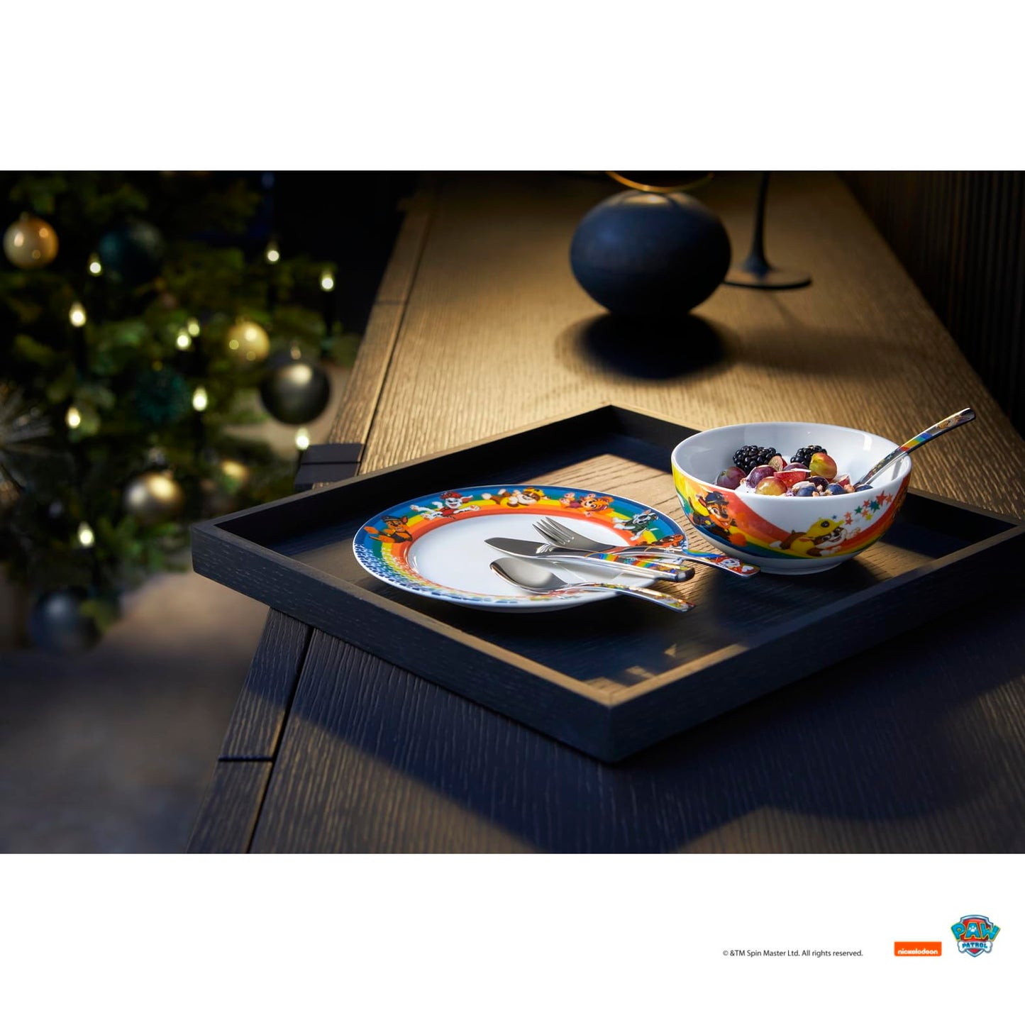 WMF Paw Patrol Children's Crockery Set 6 Pieces Children's Crockery with Children's Cutlery Stainless Steel from 3 Years Polished Cromargan Dishwasher Safe