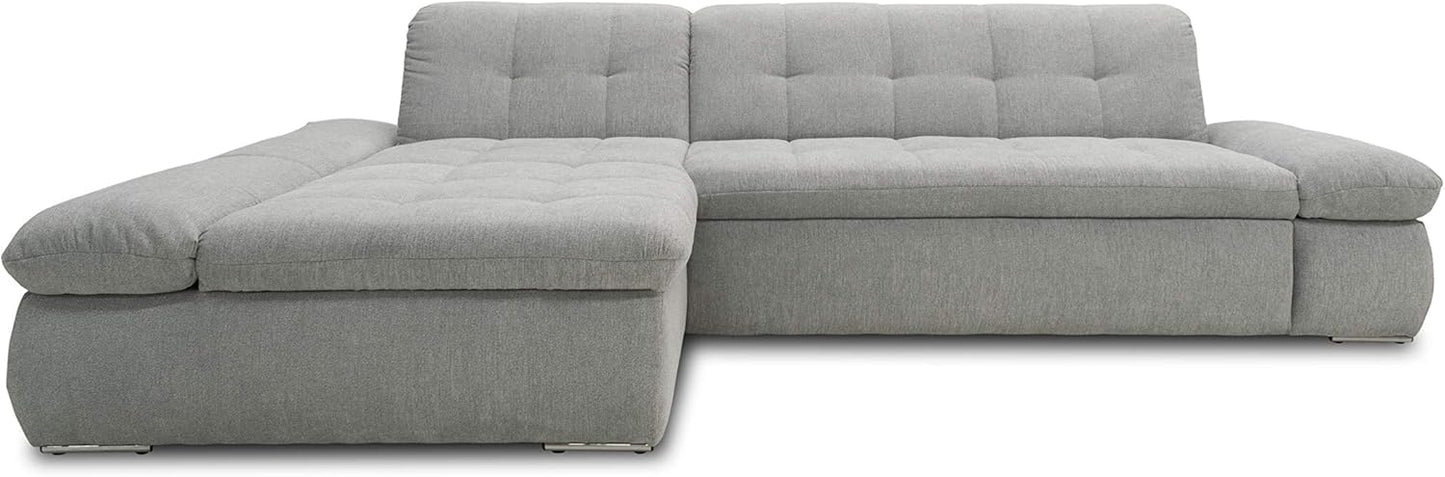 DOMO. collection Moric Corner Sofa, L-Shaped, Corner Sofa, L-shaped, 300 x 172 x 80 cm (W x D x H), Beige
