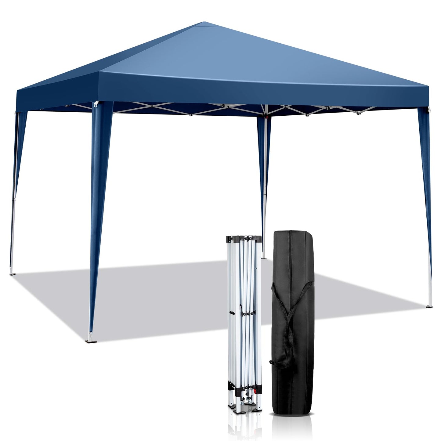 Gazebo 3 x 6 m, Folding Gazebo, Waterproof, Stable, Winterproof, UV Protection 50+, 420D Oxford, Foldable Height Adjustable, Party Tent, Garden Tent, for Garden, Camping, Outdoor, Black, 6